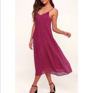 NWT Lulus Magenta Dress